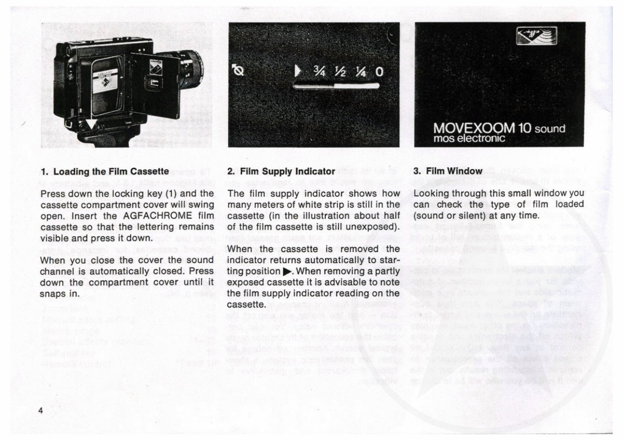 Agfa Movexoom 10 Sound Super 8 Camera manual preview img 4