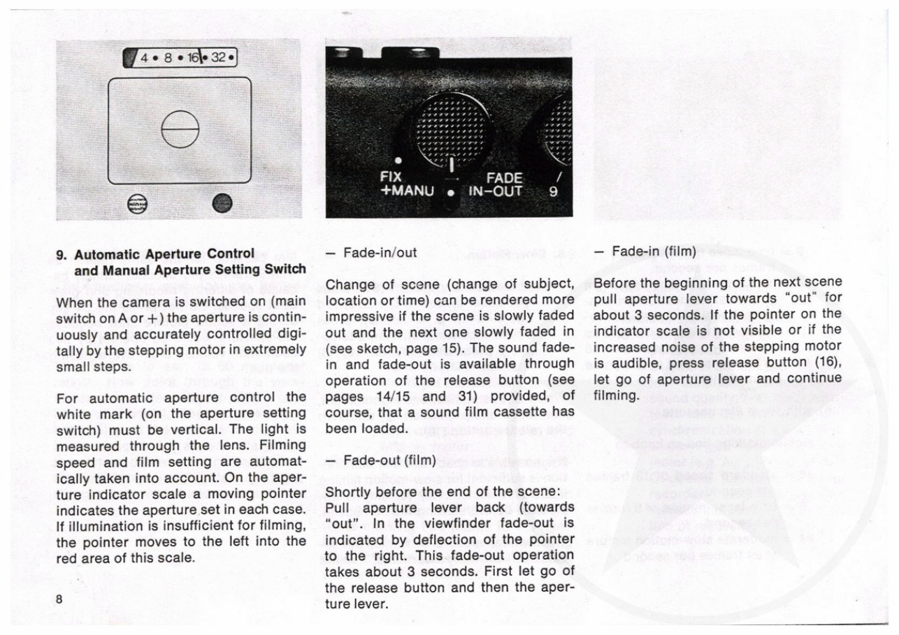 Agfa Movexoom 10 Sound Super 8 Camera manual preview img 8