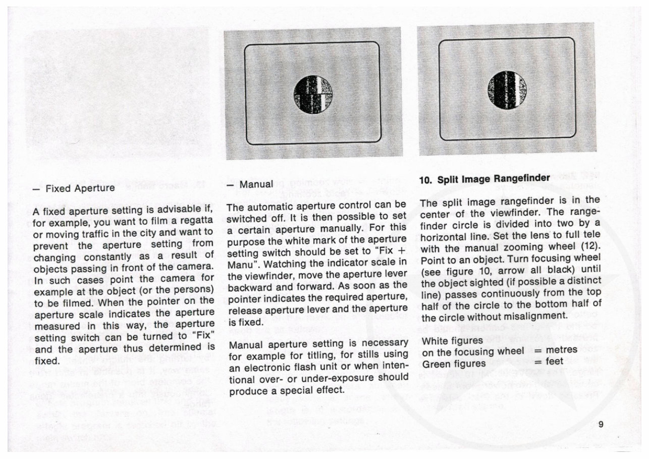 Agfa Movexoom 10 Sound Super 8 Camera manual preview img 9
