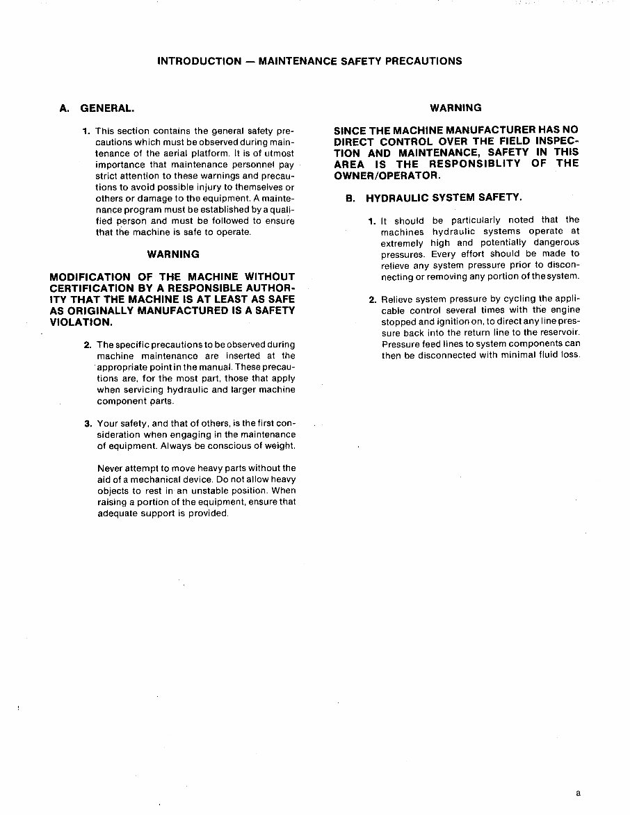 JLG Boom Lifts 50H Service Repair Workshop Manual (P/N:3120295) preview img 3