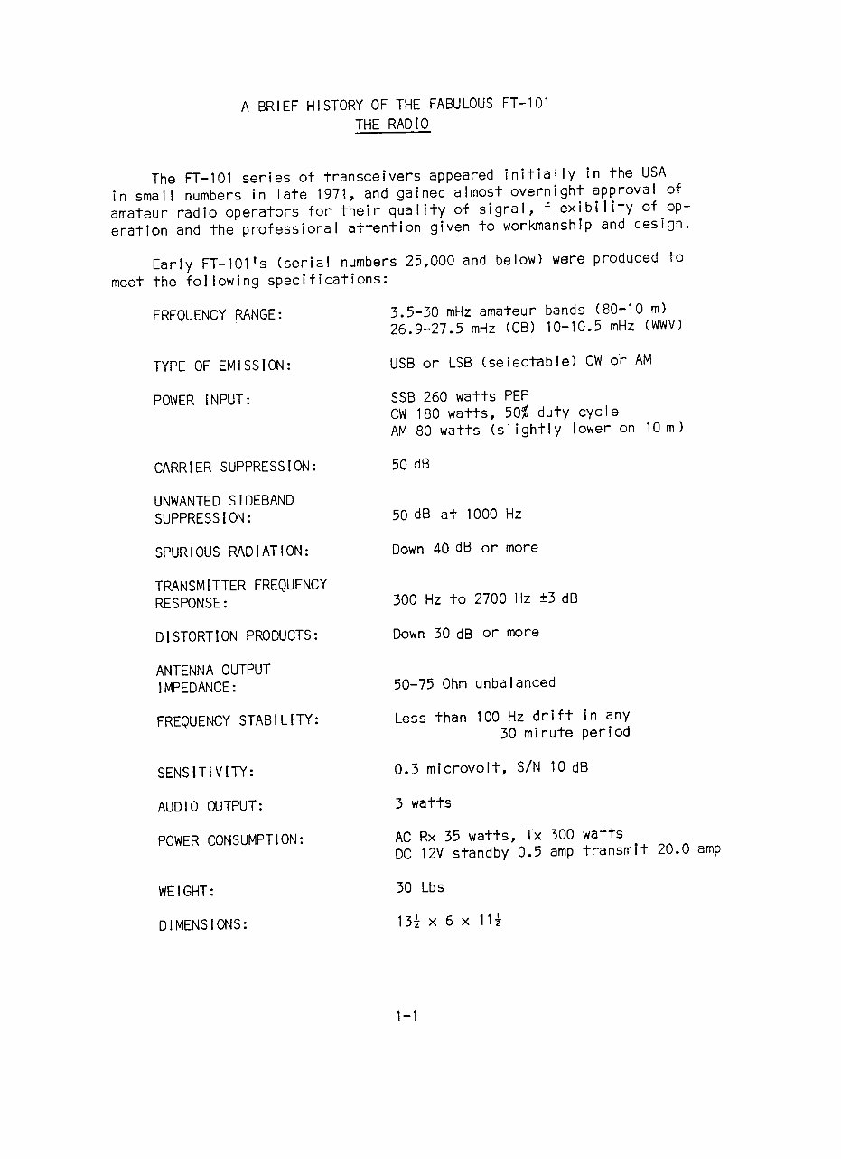 YAESU FT-101 FT-101B FT-101E /EE/EX Service Manual preview img 10