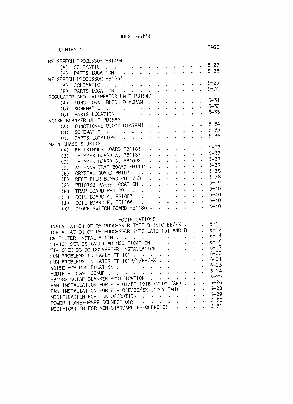 YAESU FT-101 FT-101B FT-101E /EE/EX Service Manual preview img 6