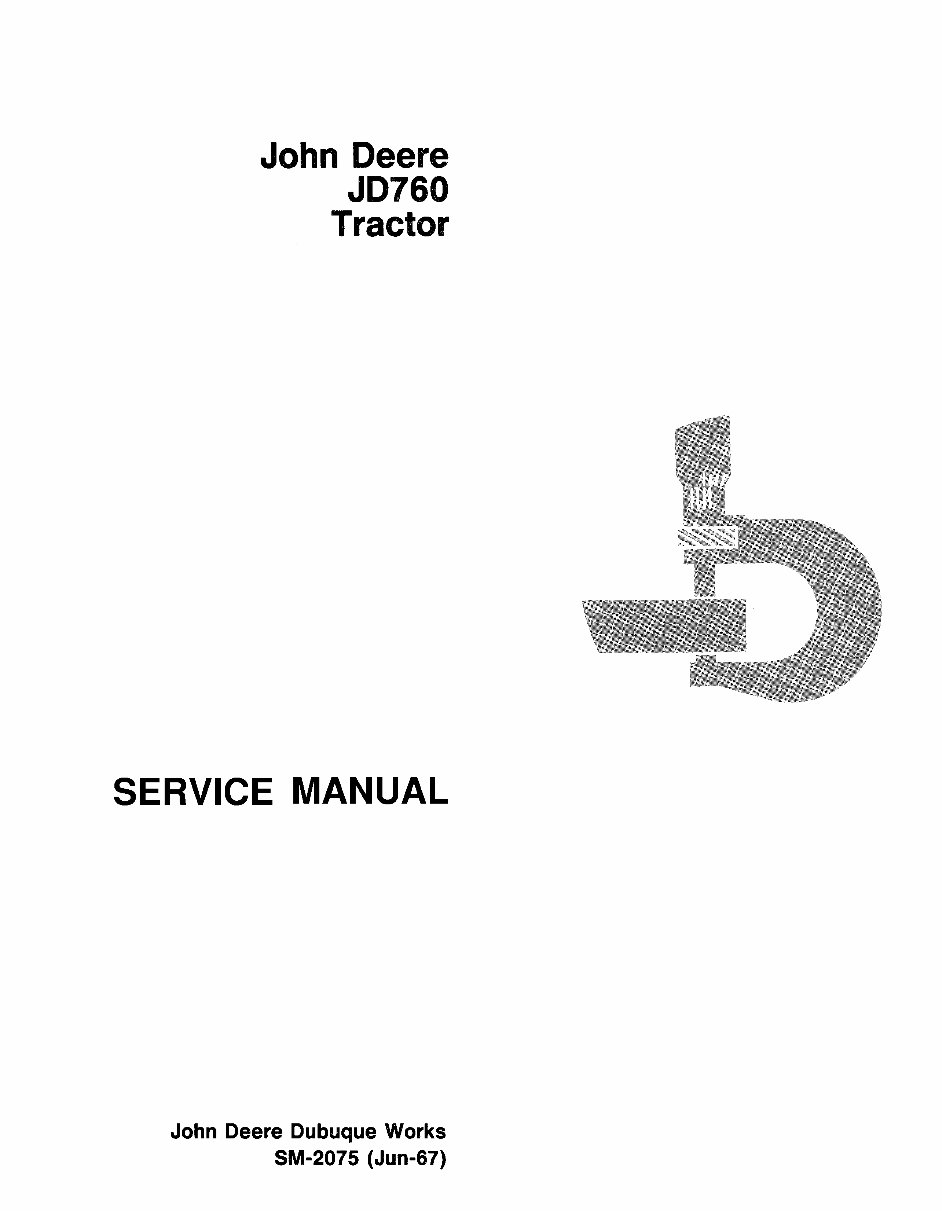 John Deere 760 Tractor Service Manual preview img 1