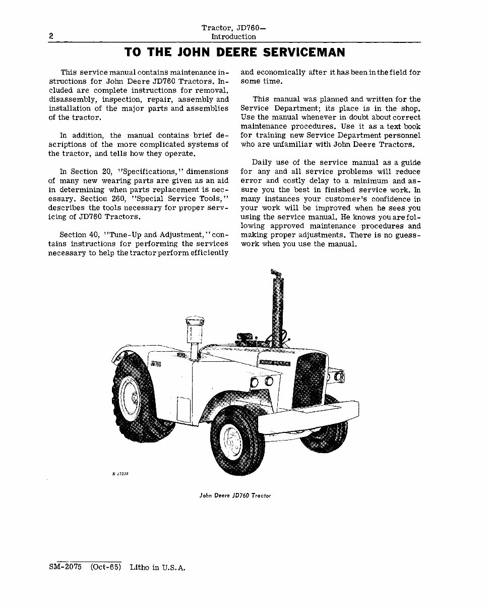 John Deere 760 Tractor Service Manual preview img 4