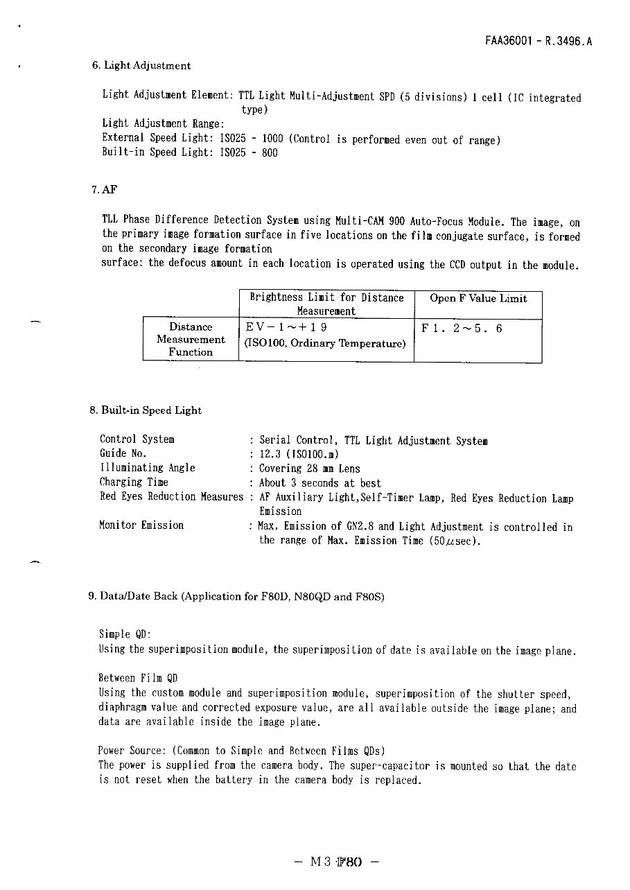 NIKON F80 N80 Service Repair Manual Manuals Online