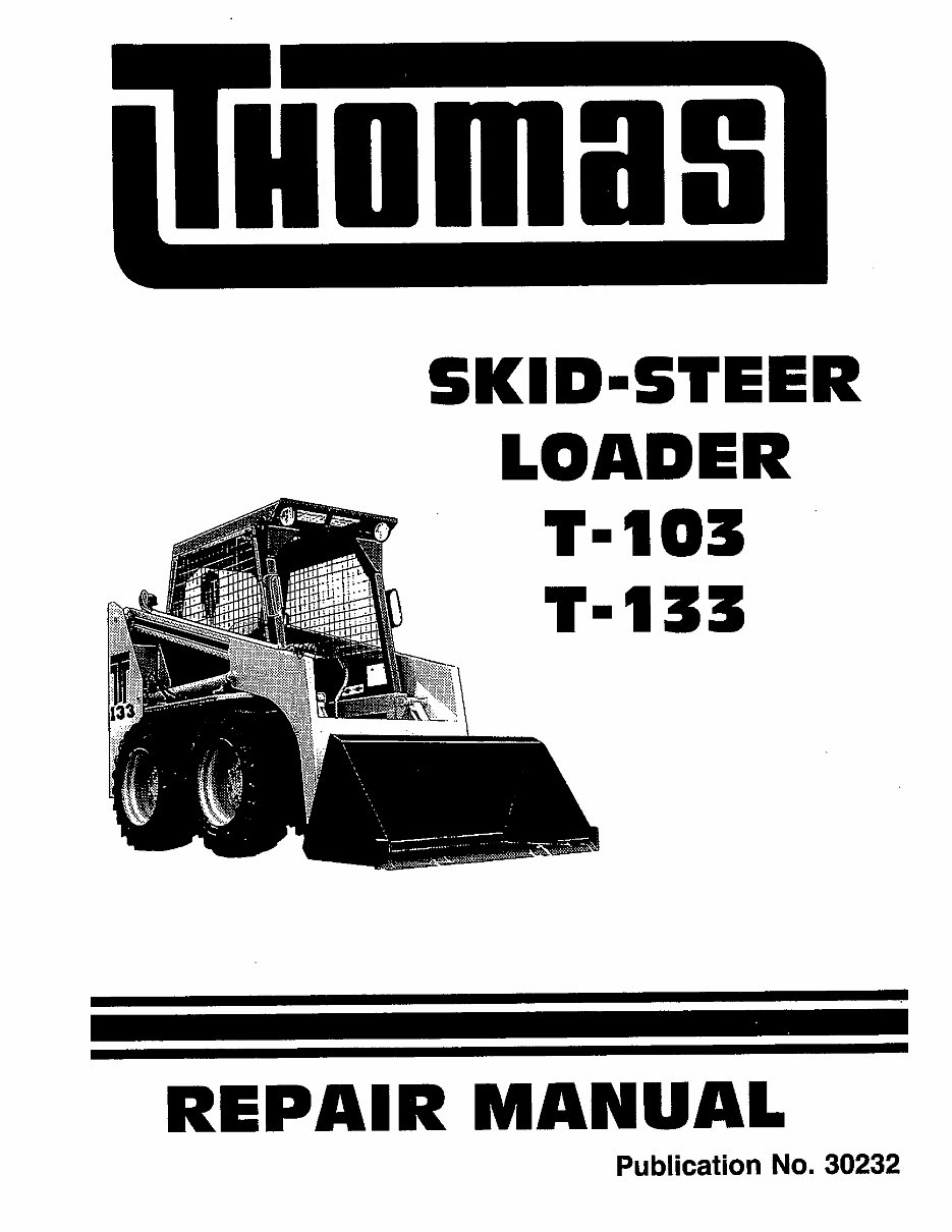 Thomas T133 Skid Steer Loader Service Manual
