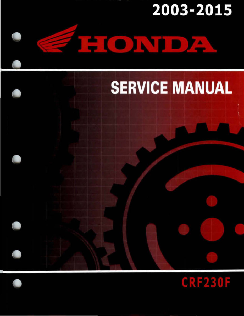 CRF230F service manual repair 20032015 CRF230