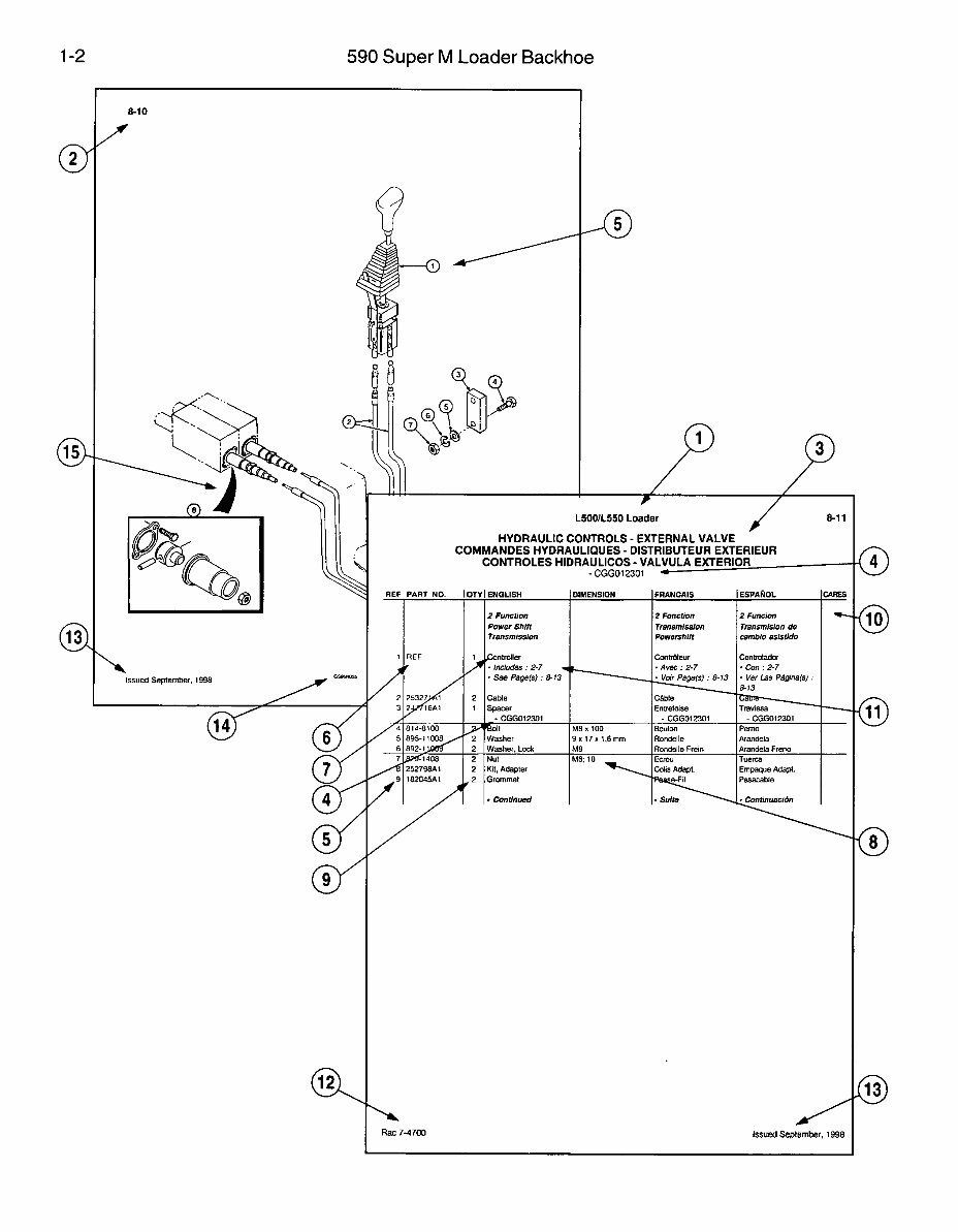 CASE 590 SUPER M Series 2 BACKHOE Parts Catalog Manual