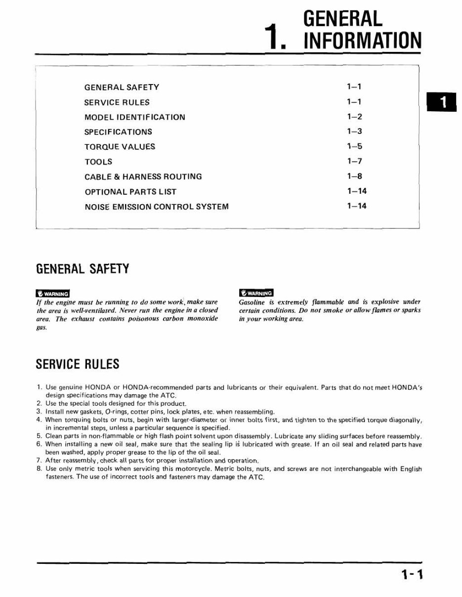 19851986 HONDA ATC 250R 3WHEELER Service Repair Manual ATC250