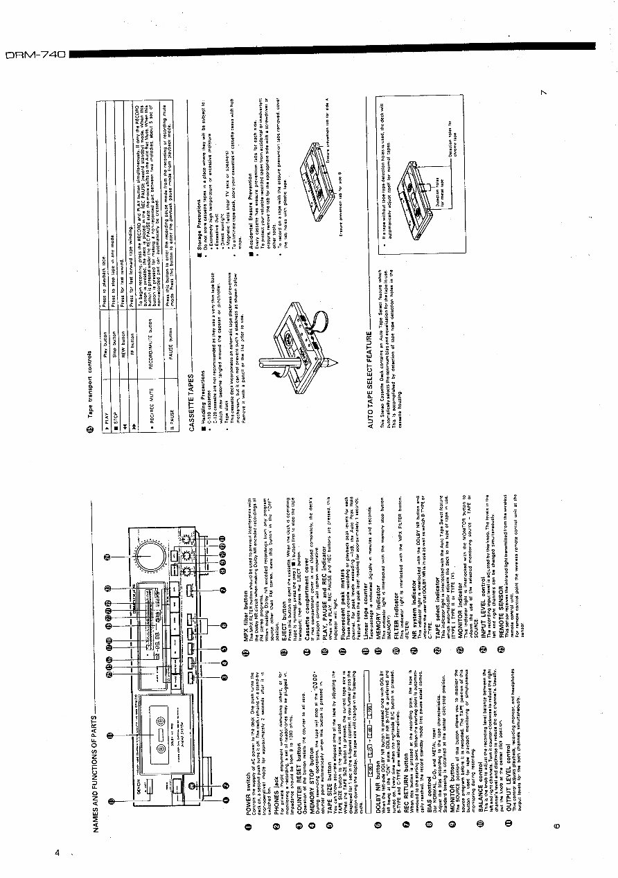 Service Manual DENON DRM-740 CASSETTE PLAYER preview img 4
