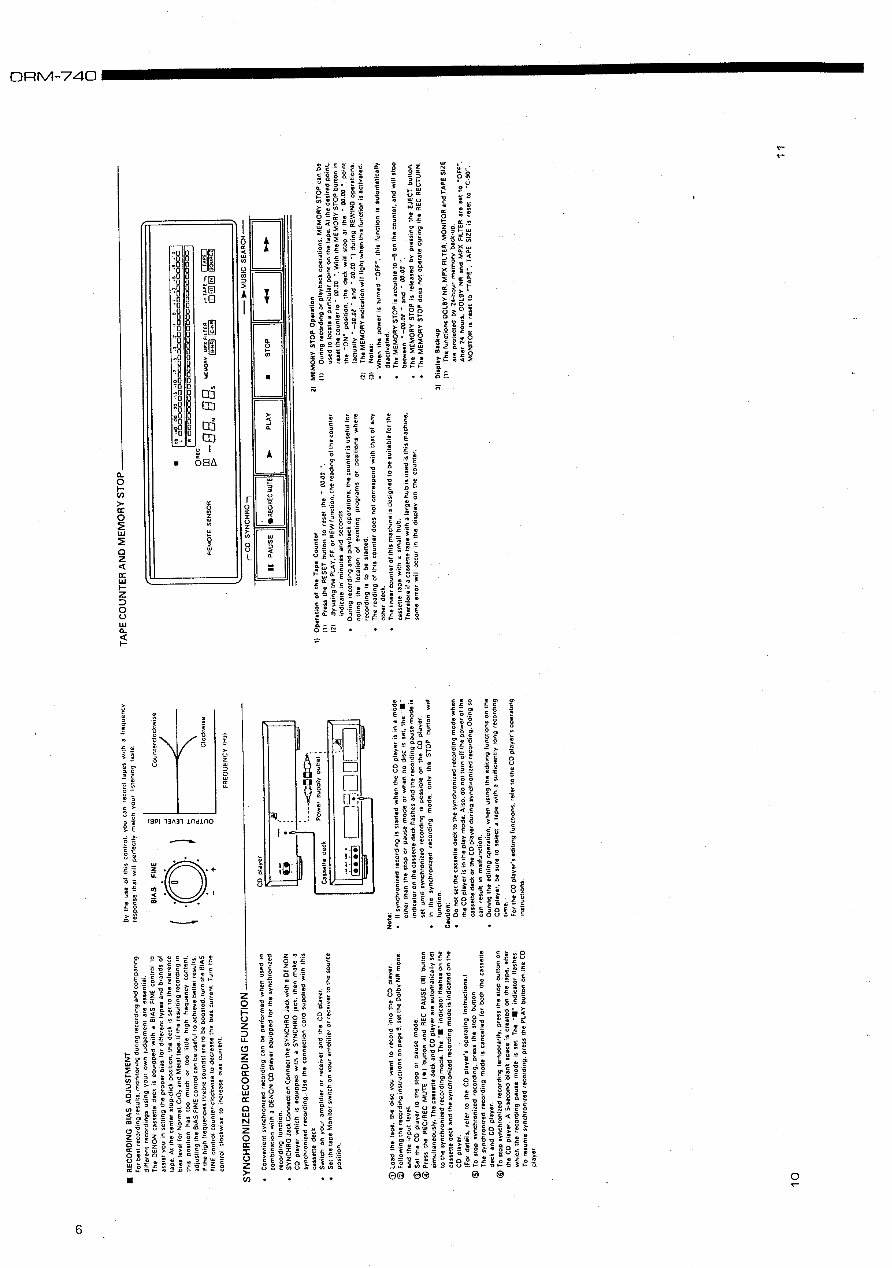 Service Manual DENON DRM-740 CASSETTE PLAYER preview img 6
