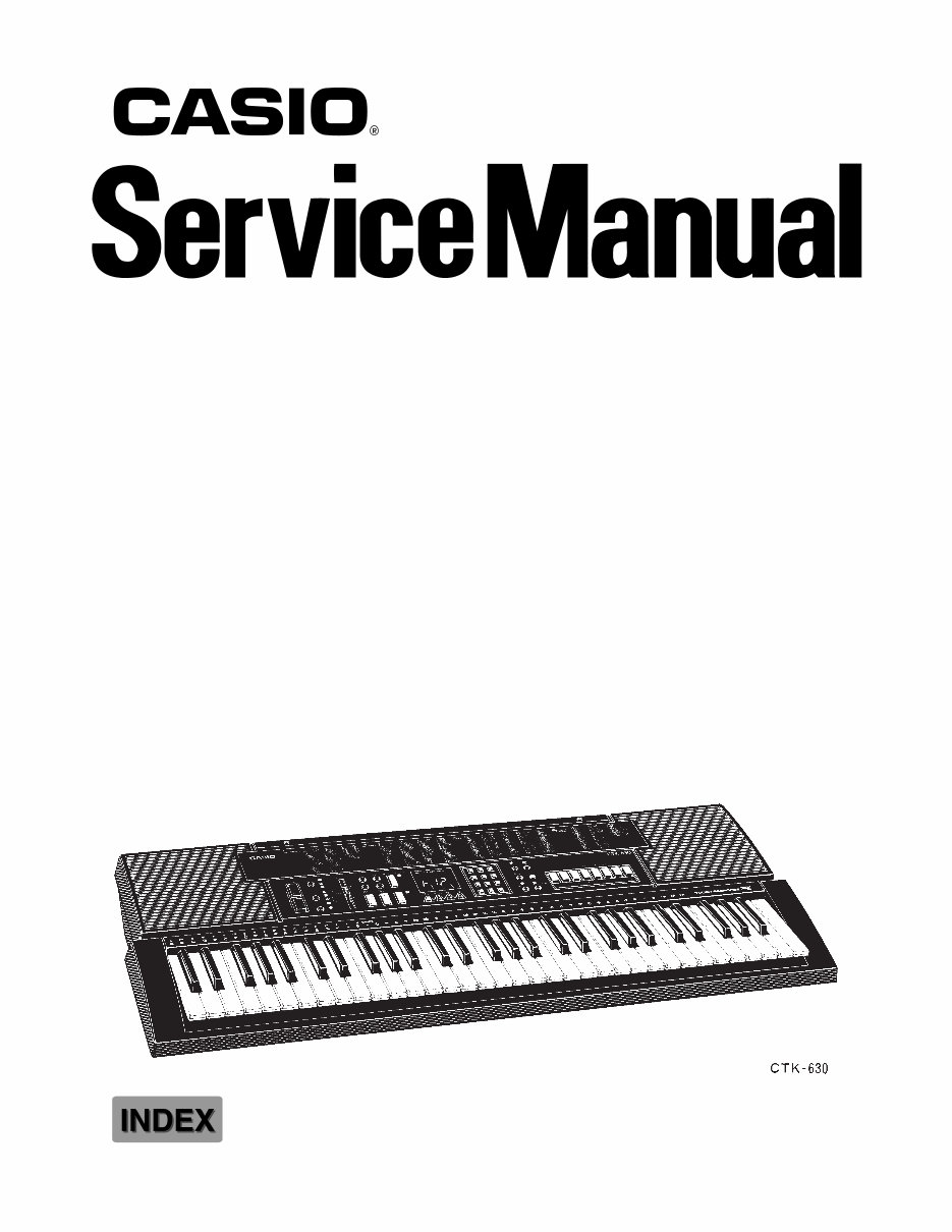 CASIO CTK-630 ELECTRONIC KEYBOARD Repair Manual preview img 1