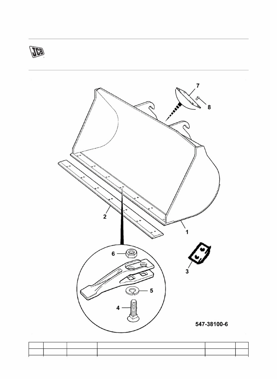 JCB 540-170 Telescopic Handlers (Loadall) Parts Catalogue Manual (SN: 02083497-02084497, 02144565-02149565, 02173052-02183052, 0 preview img 1