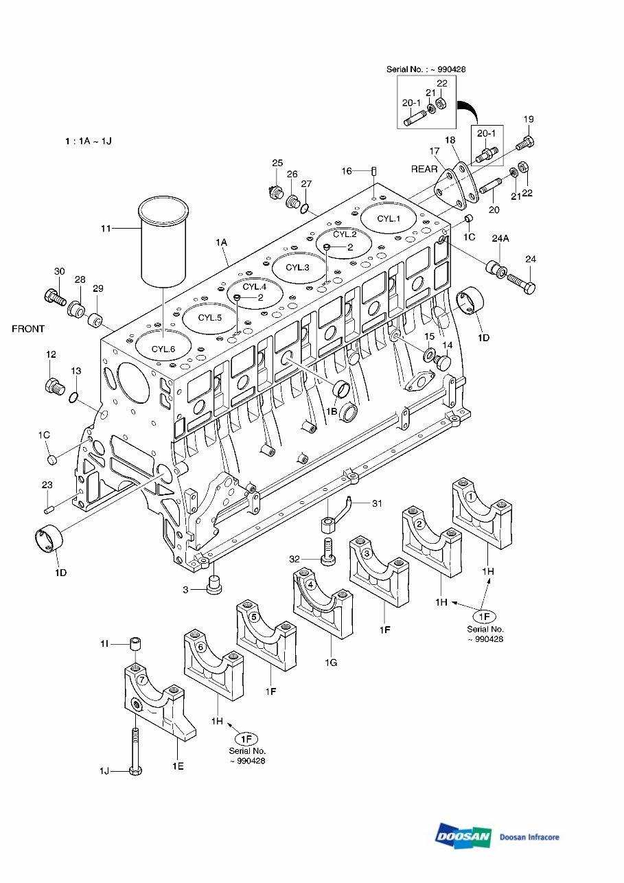 DAEWOO DOOSAN SOLAR 290LC-V (DIEU EXP) Crawler Excavator Service Parts Catalogue Manual preview img 1