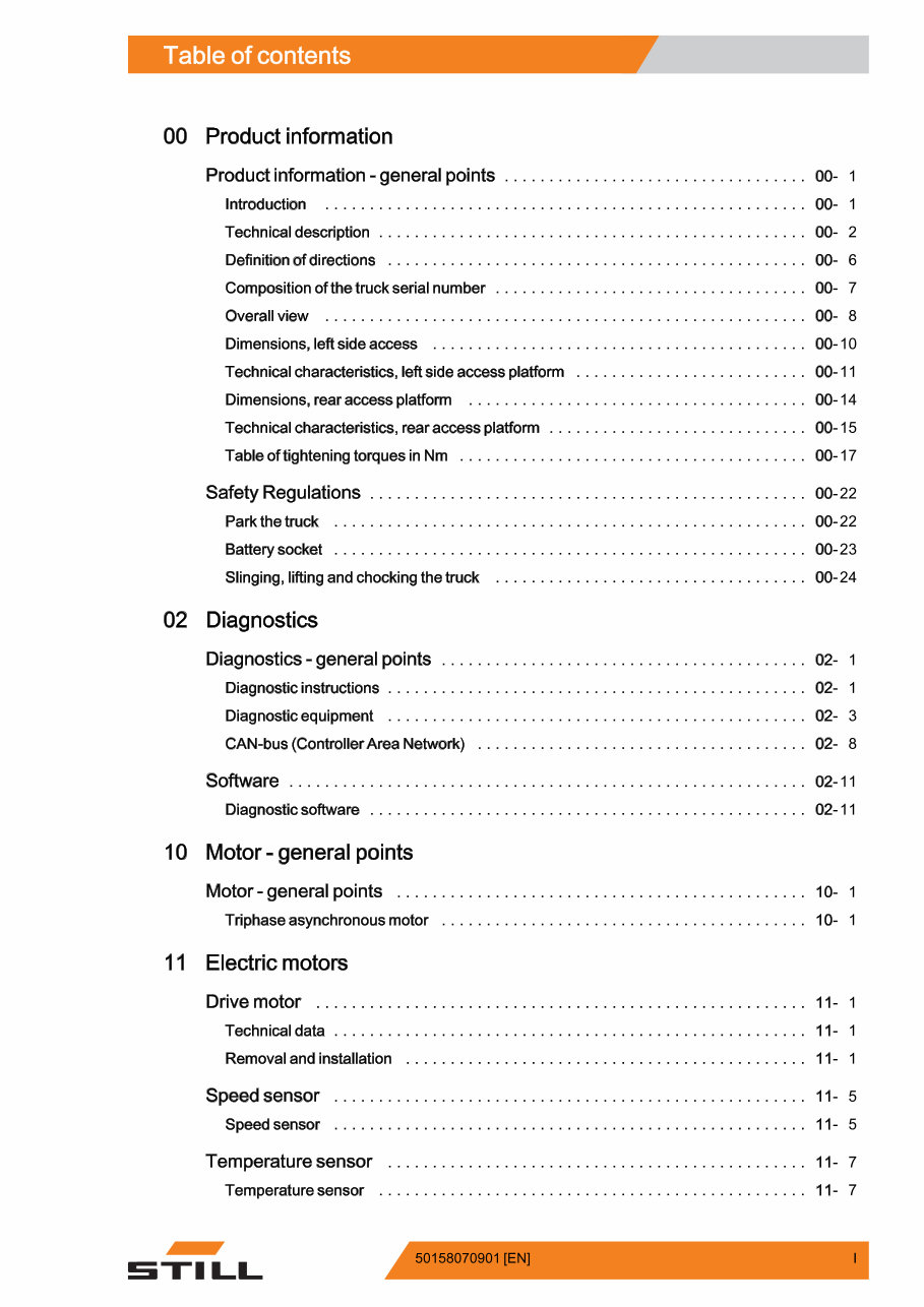 Still EXU-S 22, EXU-S 24 Electric Pallet Truck Service Repair Workshop Manual preview img 3
