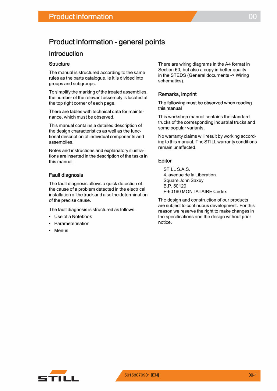 Still EXU-S 22, EXU-S 24 Electric Pallet Truck Service Repair Workshop Manual preview img 9