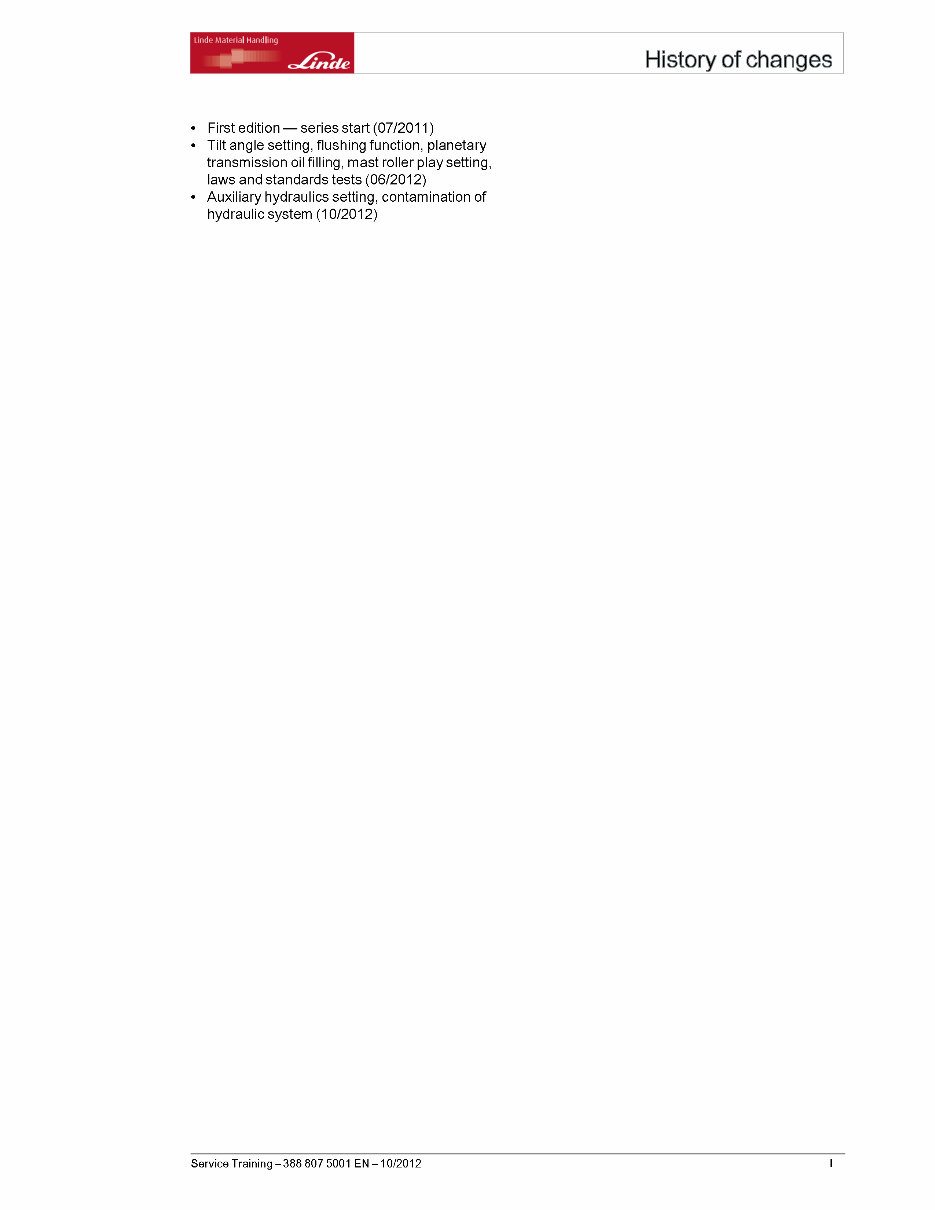 Linde Electric Forklift Truck 388 series: E35, E40, E45, E50 Service Training Manual preview img 3
