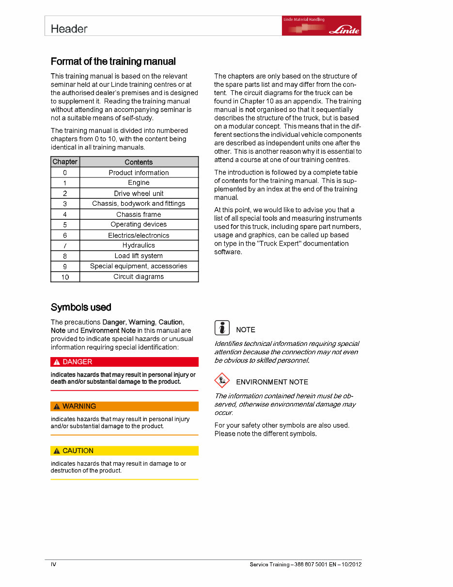 Linde Electric Forklift Truck 388 series: E35, E40, E45, E50 Service Training Manual preview img 6