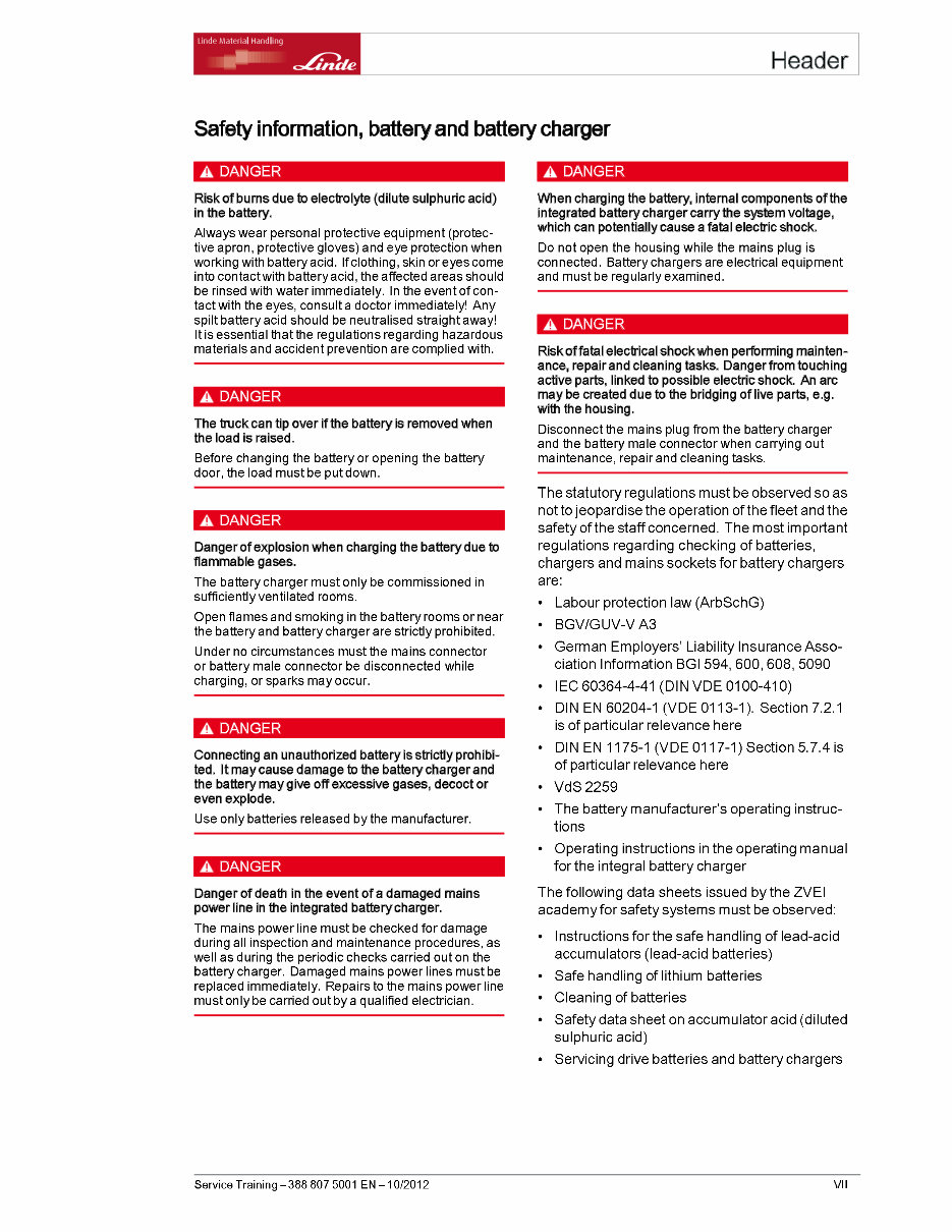 Linde Electric Forklift Truck 388 series: E35, E40, E45, E50 Service Training Manual preview img 9