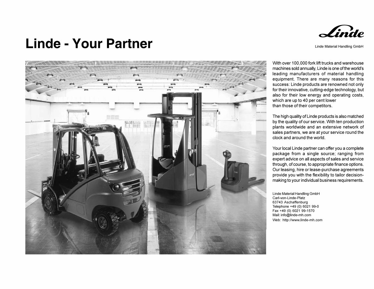 Linde Electric Forklift Truck E35P-02, E40P-02, E48P-02 Series 337 Operating Instructions ( User Manual ) preview img 3