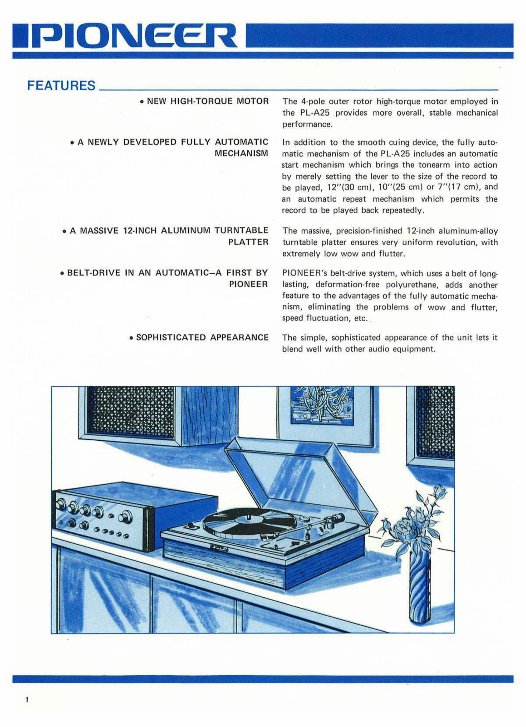 PIONEER PL-A25 OPERATING Owners Manual preview img 2