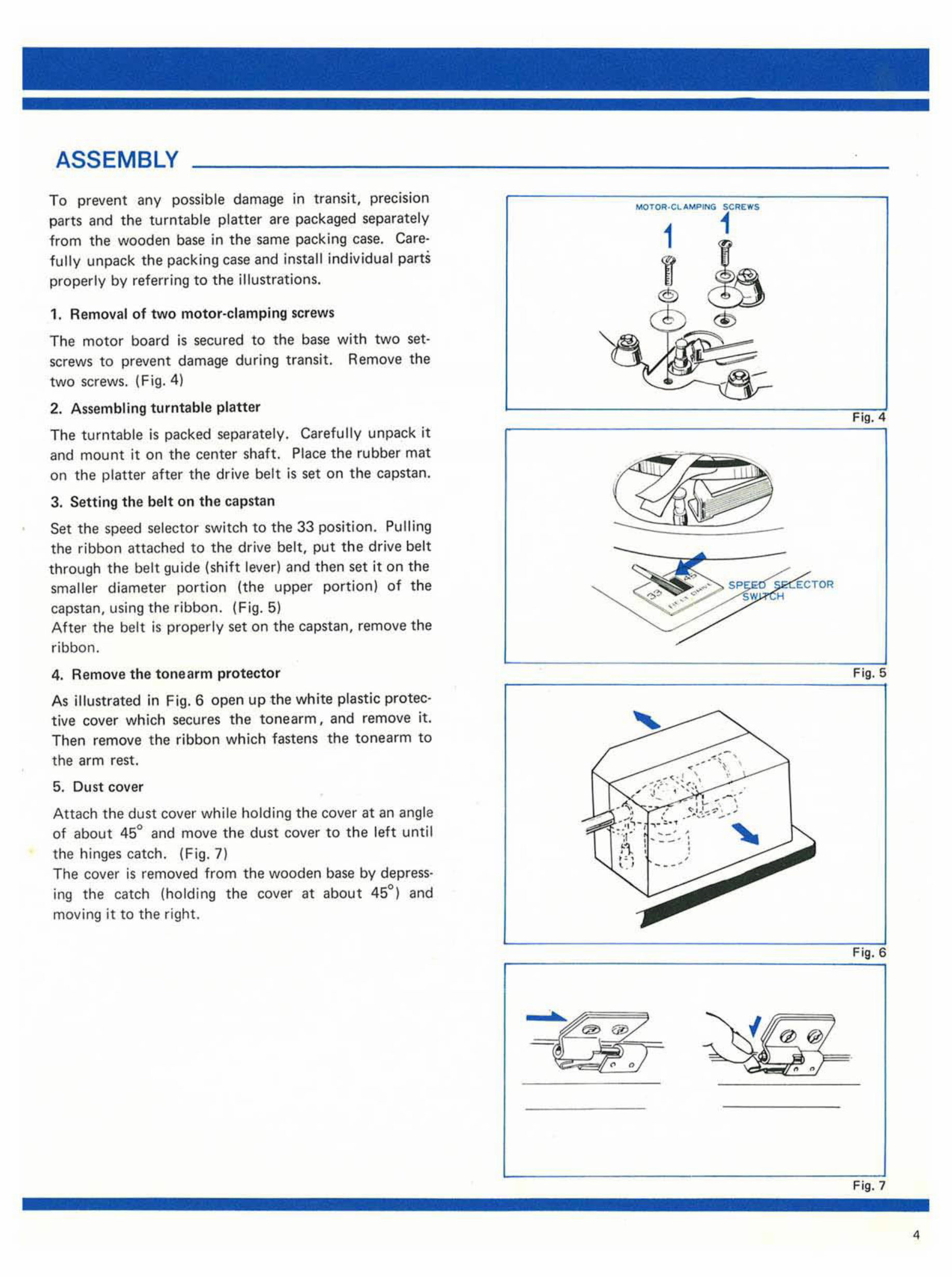 PIONEER PL-A25 OPERATING Owners Manual preview img 5