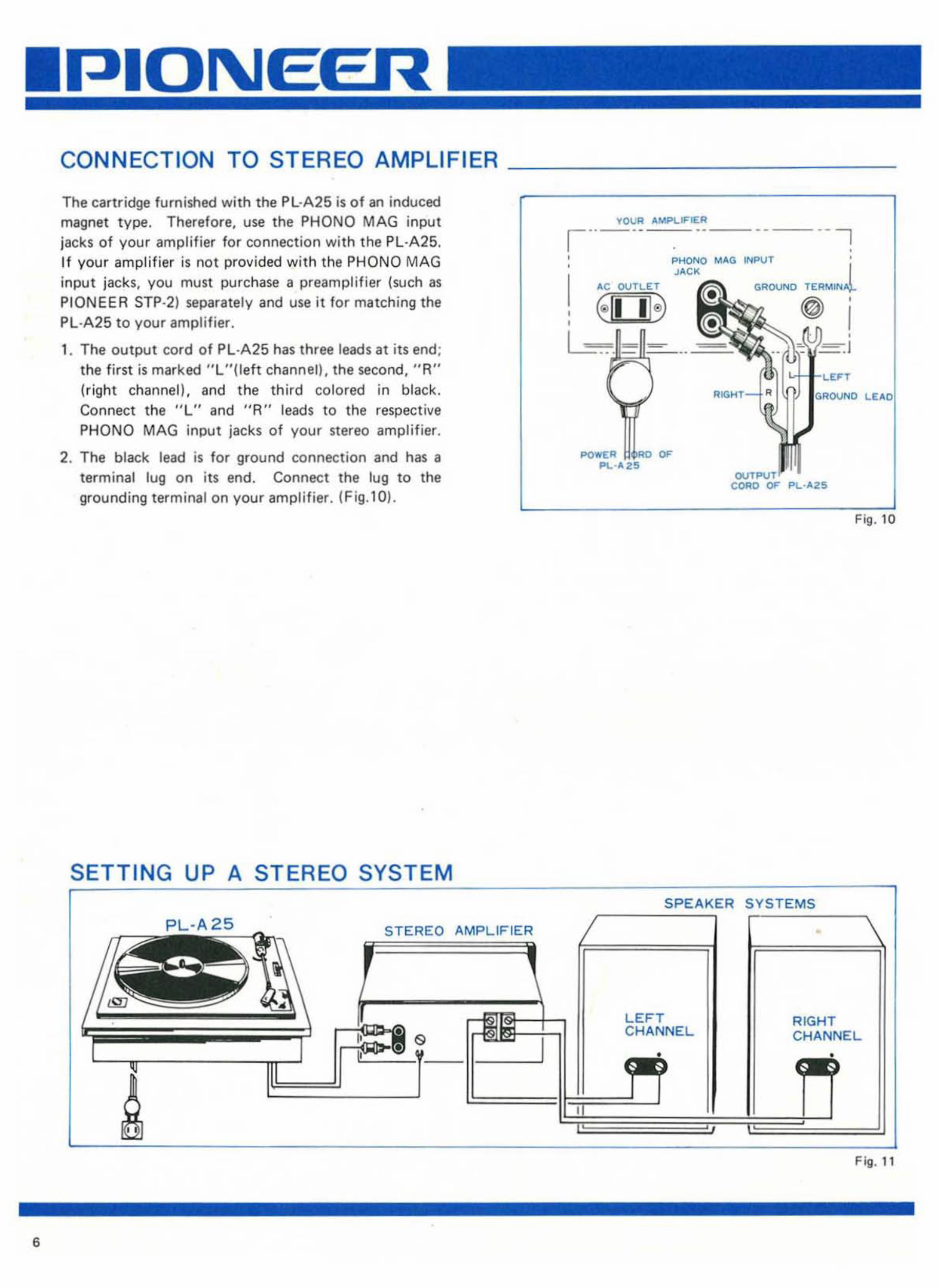 PIONEER PL-A25 OPERATING Owners Manual preview img 7