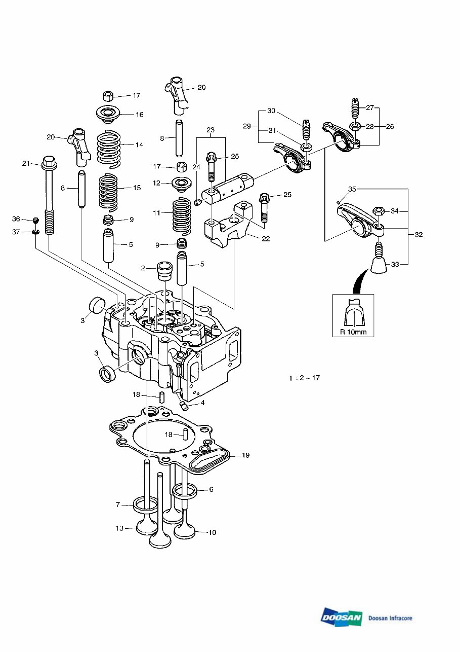 DAEWOO DOOSAN DL550 Wheeled Loader Service Parts Catalogue Manual preview img 1