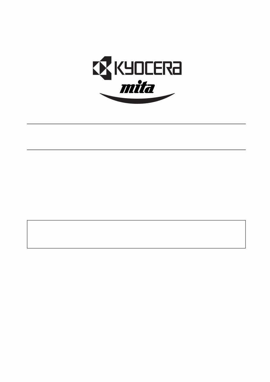 Kyocera mita KM-1530 / KM-2030 Service Repair Manual + Parts List preview img 3