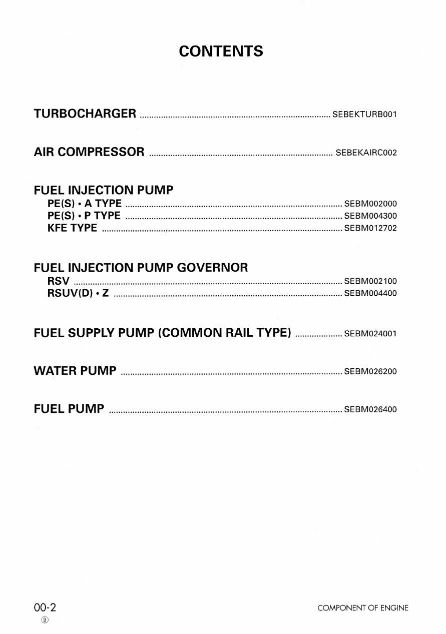 Komatsu Component OF Engine KTR100 KTR110 KTR130 KTR150 Workshop Service Repair Manual preview img 2