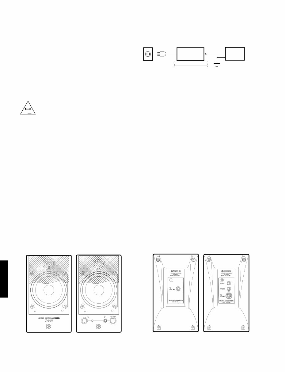 Yamaha YST-MS50 POWERED MULTIMEDIA SPEAKERS Service Manual preview img 2