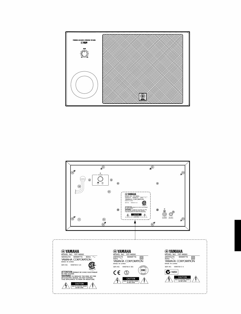 Yamaha YST-MS50 POWERED MULTIMEDIA SPEAKERS Service Manual preview img 3