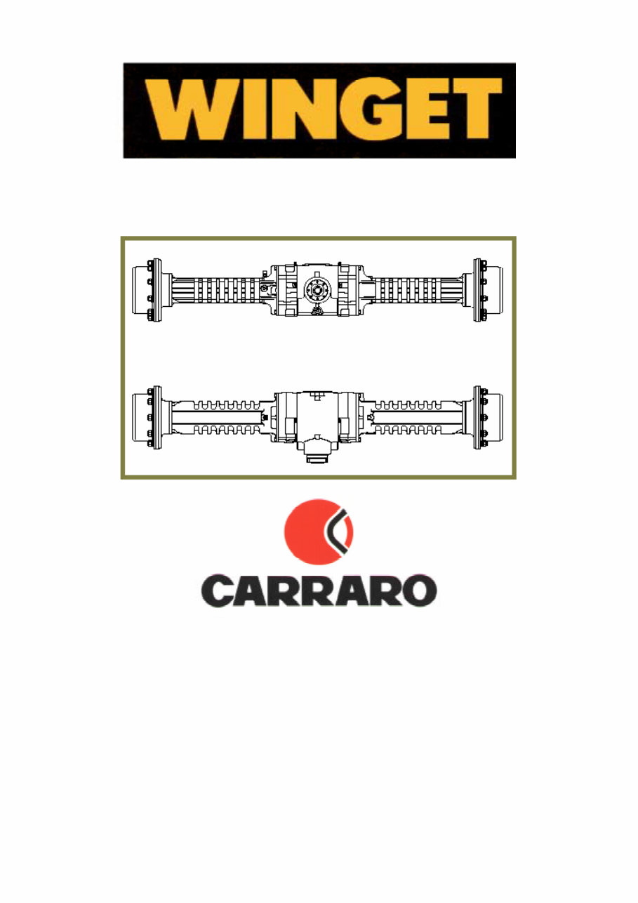 WINGET REAR AXLE CARRARO 28.32M 139548 Repair Workshop Manual preview img 1