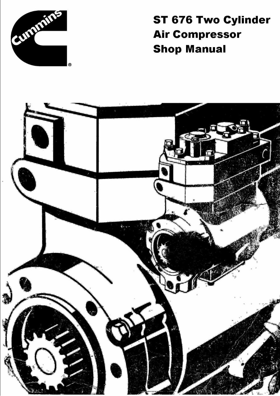 ST 676 TWO CYLINDER Air COMPRESSOR Shop Manual preview img 1