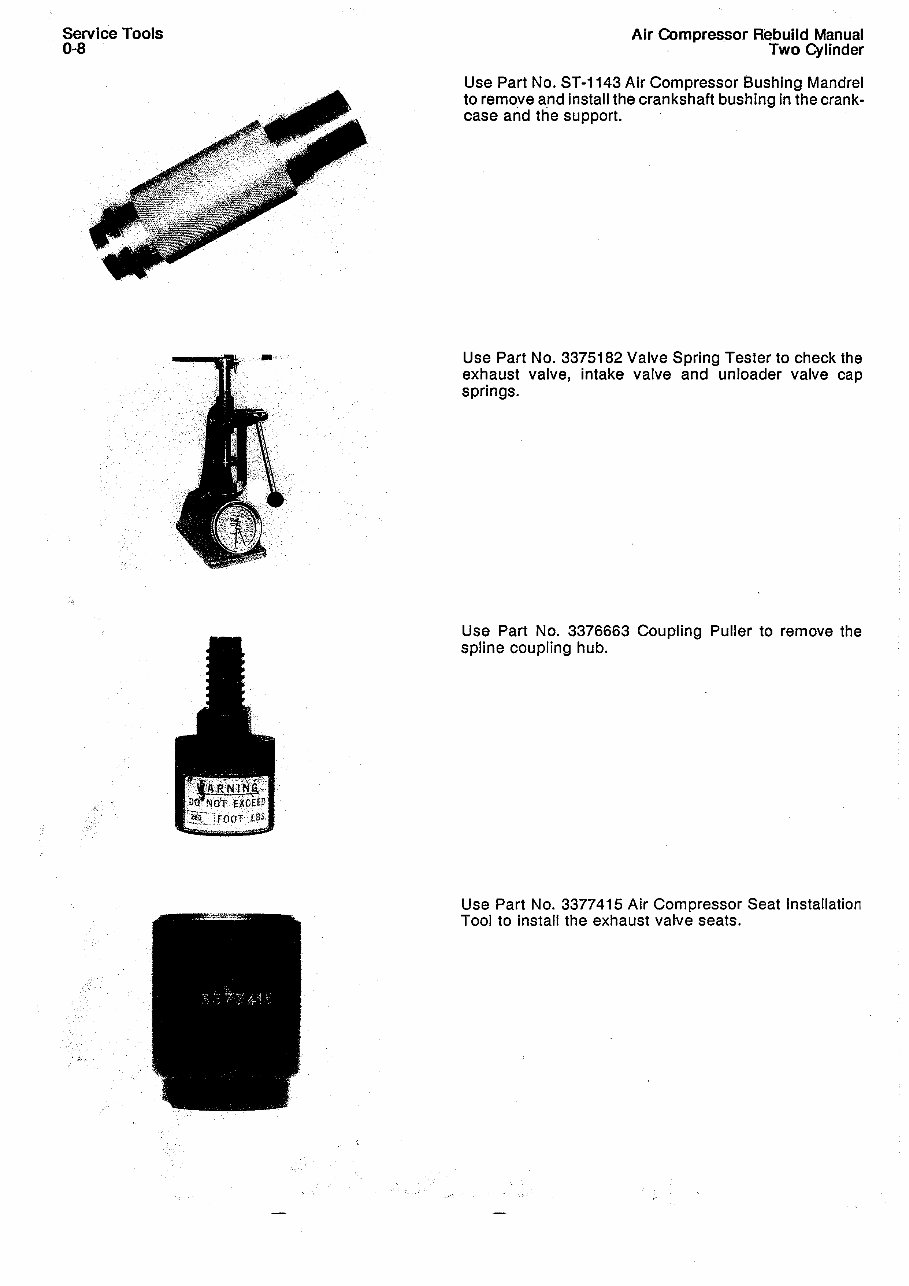 ST 676 TWO CYLINDER Air COMPRESSOR Shop Manual preview img 10
