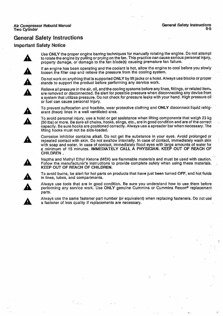 ST 676 TWO CYLINDER Air COMPRESSOR Shop Manual preview img 7