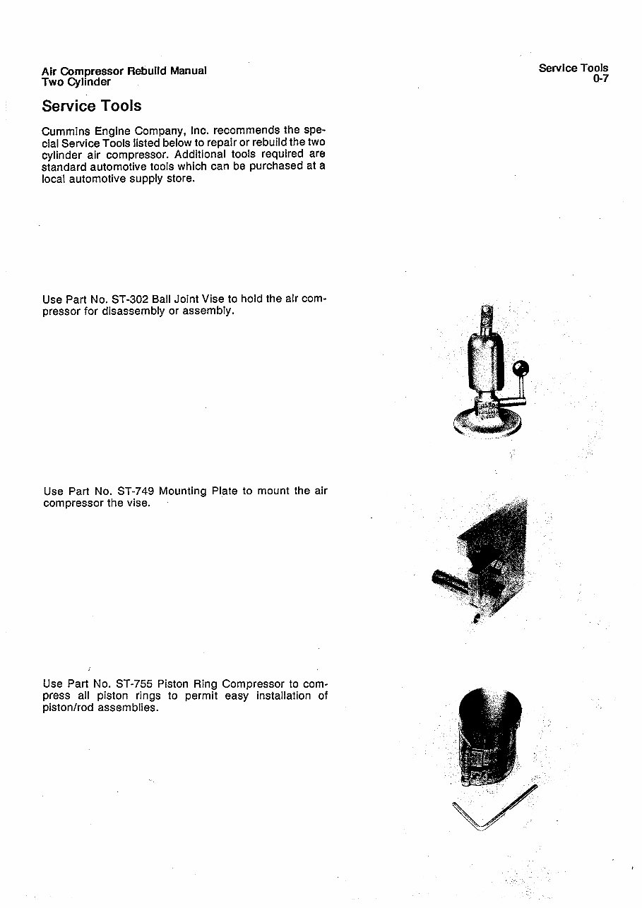ST 676 TWO CYLINDER Air COMPRESSOR Shop Manual preview img 9