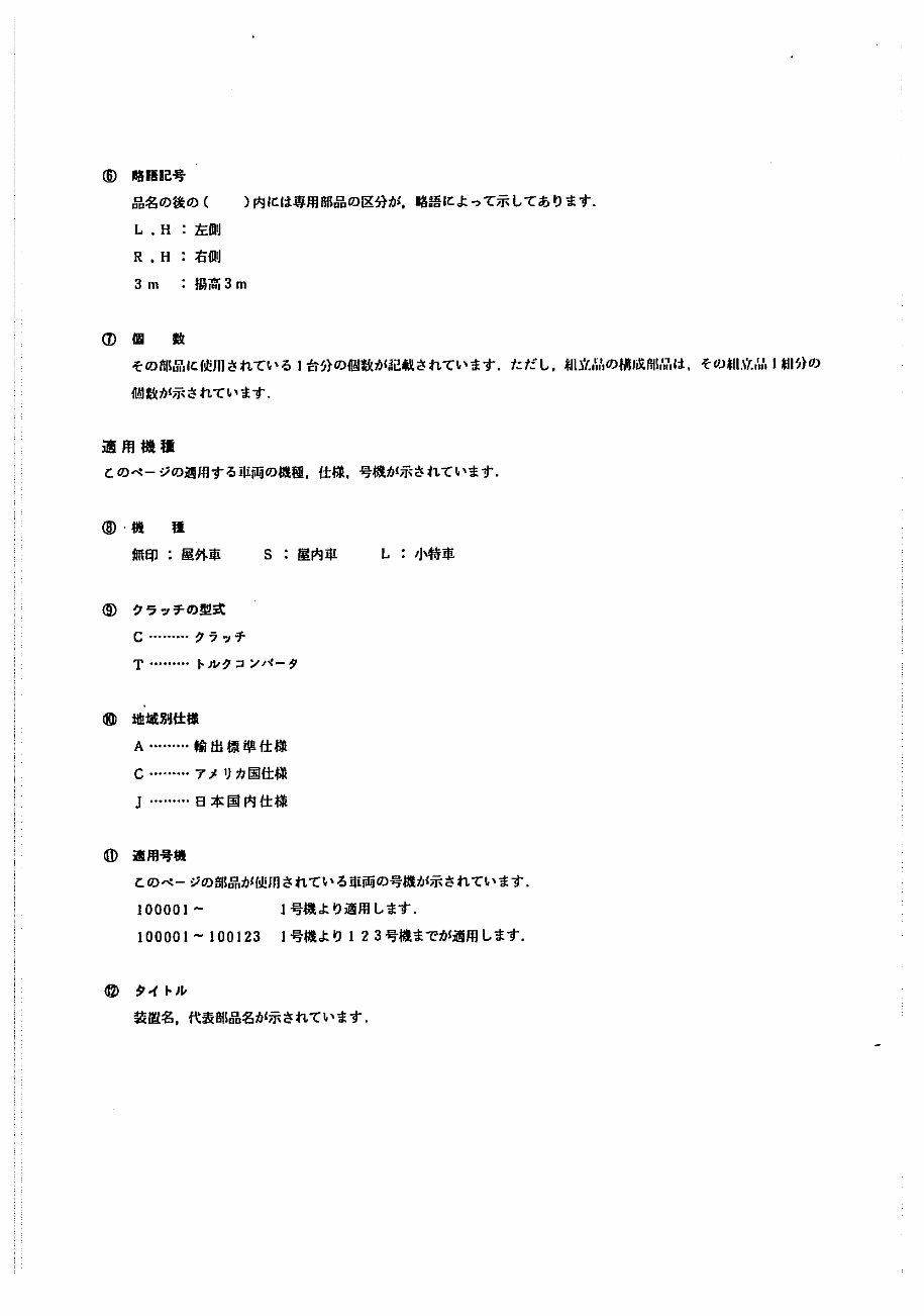KOMATSU MPF05-1 MPF10-1 Parts Part IPL Manual preview img 4