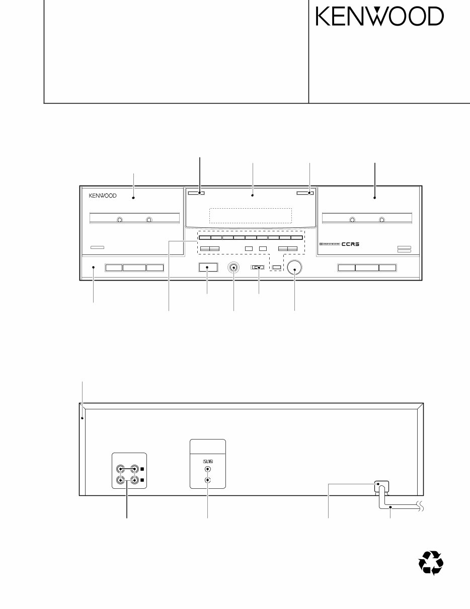 Kenwood CT 405 STEREO DOUBLE CASSETTE DECK Service Manual preview img 1
