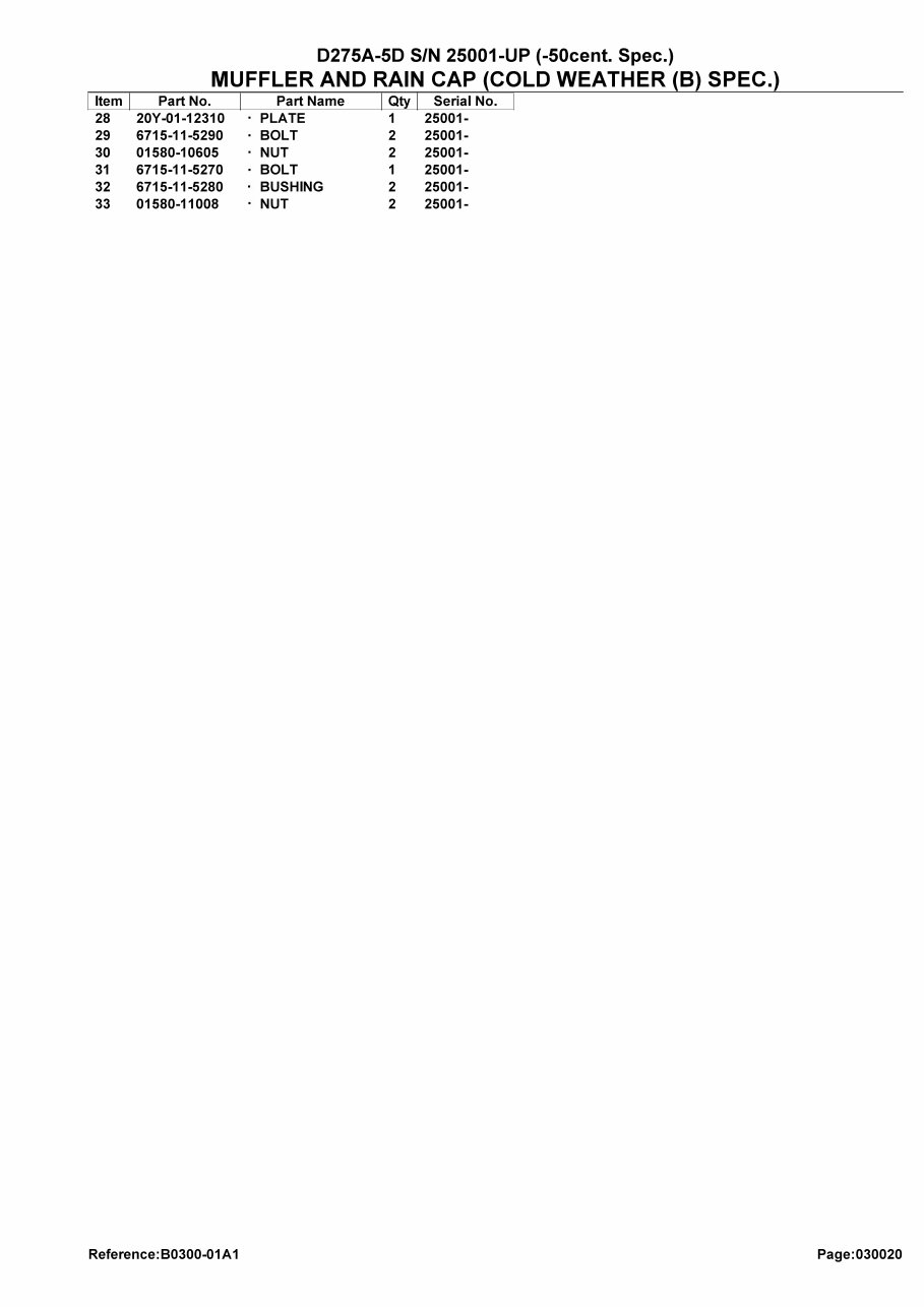 Komatsu D275A-5D Bulldozer Parts Catalogue Manual - SN 25001 and UP preview img 5