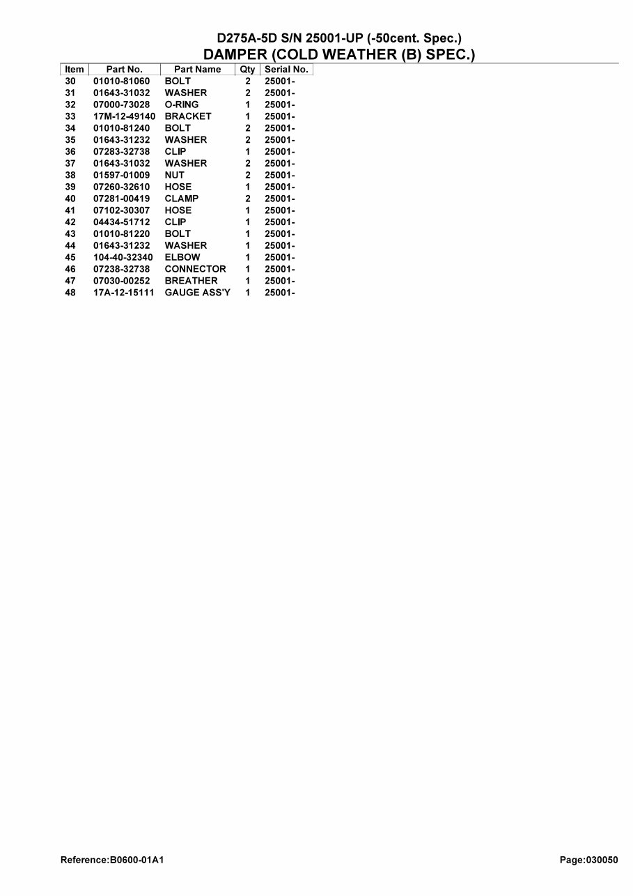 Komatsu D275A-5D Bulldozer Parts Catalogue Manual - SN 25001 and UP preview img 9