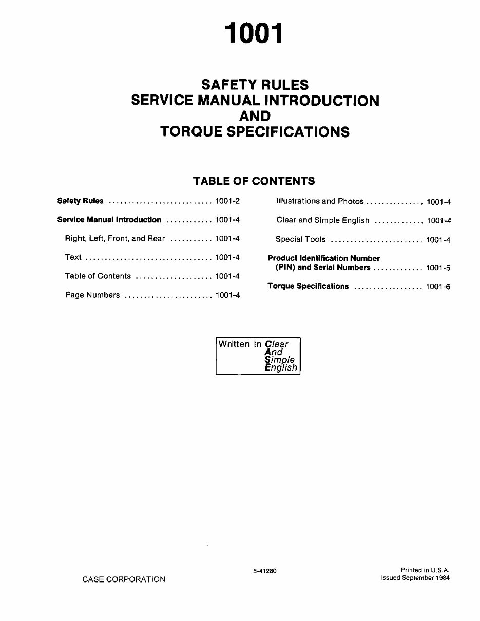 Case 1150D, 1155D Service Manual preview img 3
