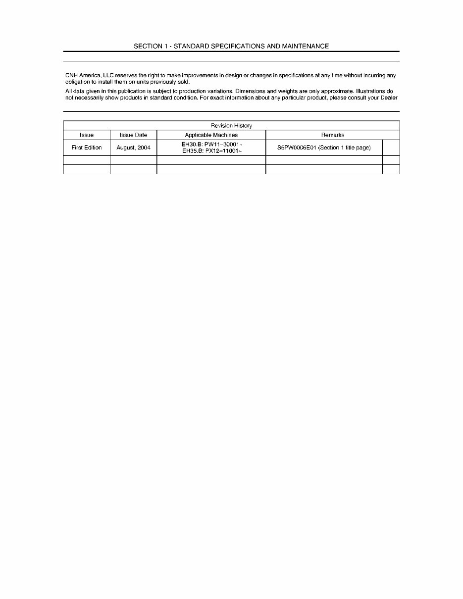 New Holland CE EH30.B, EH35.B Service Manual preview img 4