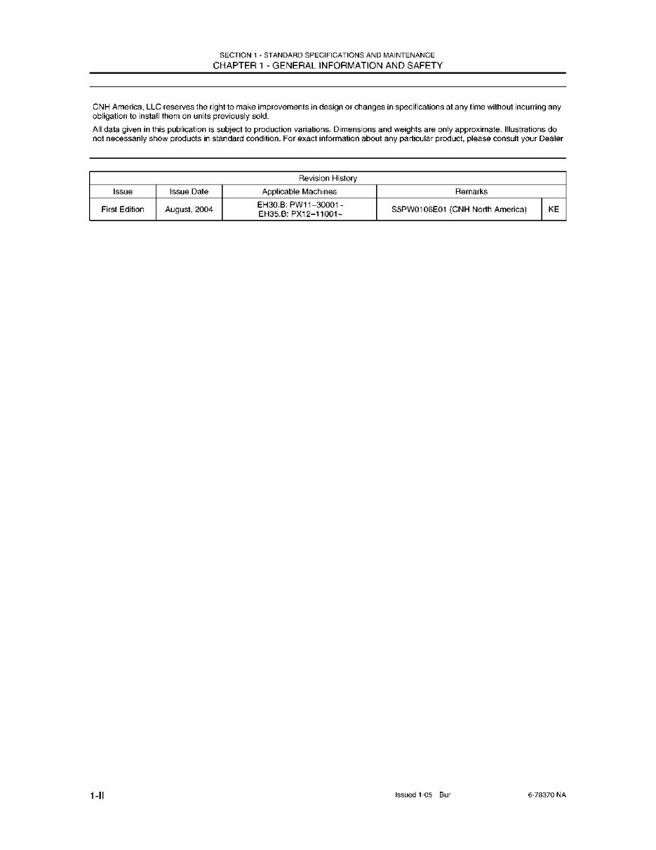 New Holland CE EH30.B, EH35.B Service Manual preview img 8