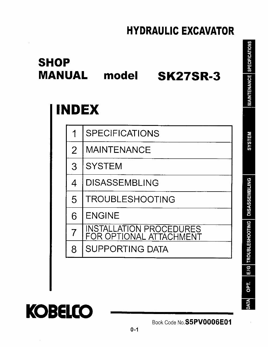 Kobelco SK27SR-3 Service Manual preview img 2