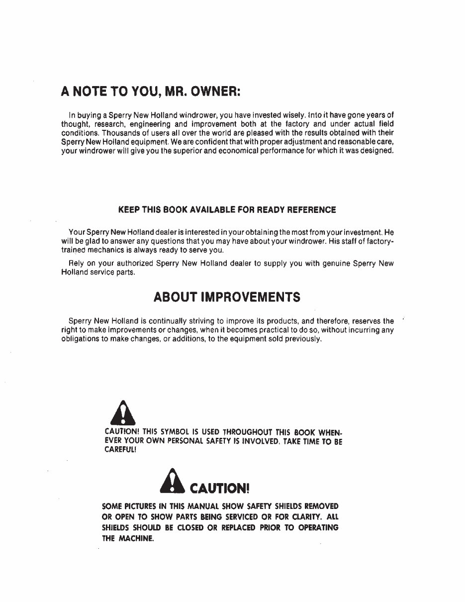 New Holland 1116 Operators Manual preview img 2