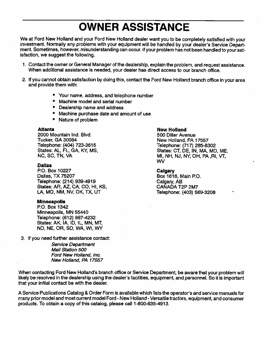 New Holland 1116 Operators Manual preview img 4