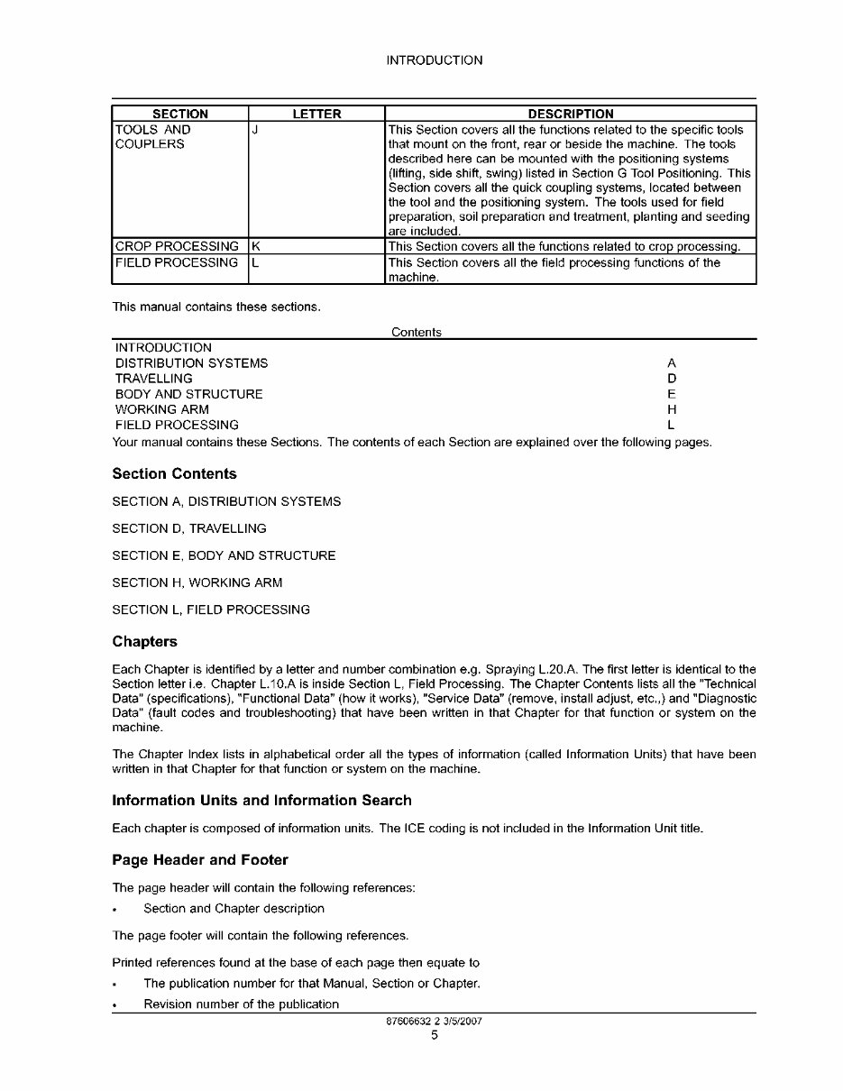 Case IH SRX100, SRX160 Service Manual preview img 7
