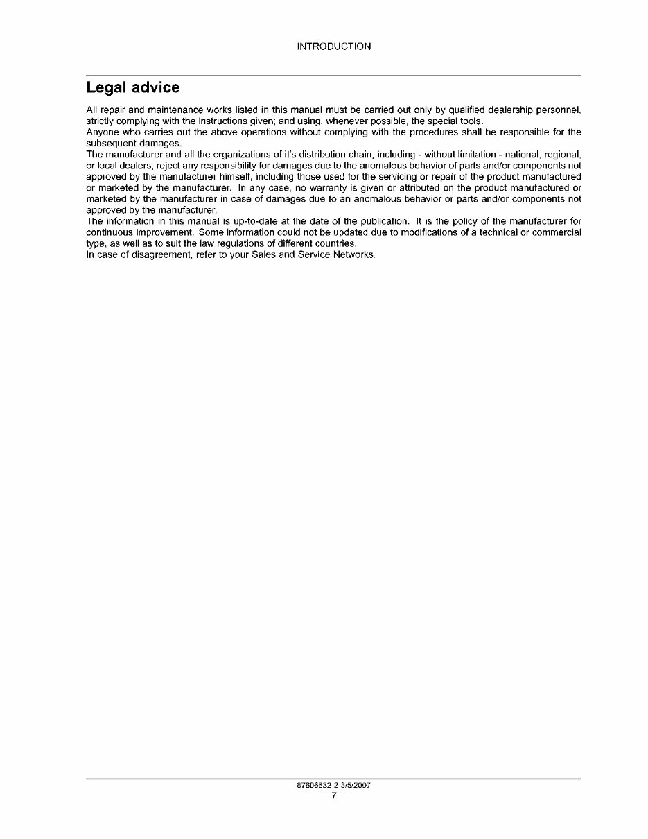 Case IH SRX100, SRX160 Service Manual preview img 9