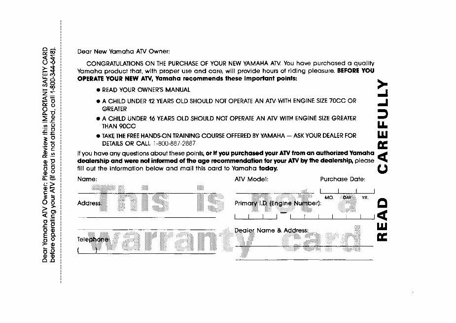 YAMAHA XT225 Owners Manual preview img 2